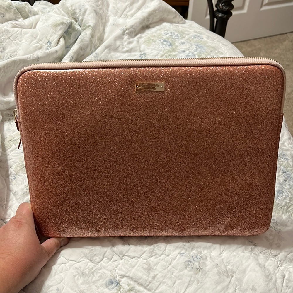 💻 Kate Spade Pink Glitter Laptop Case / Sleeve